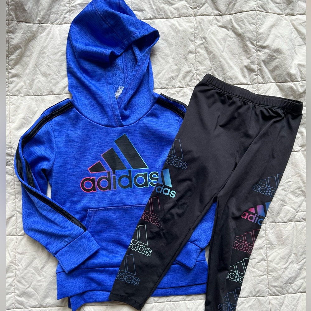Adidas hoodie and legging set. Size 4t.